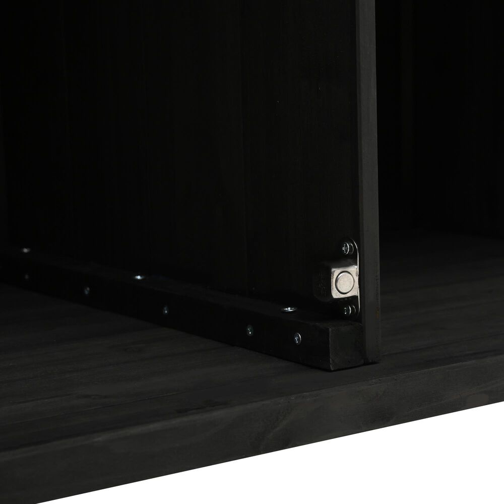 Hearth and Haven Outdoor Kitchen Island with Stainless Steel Top in Black, , large