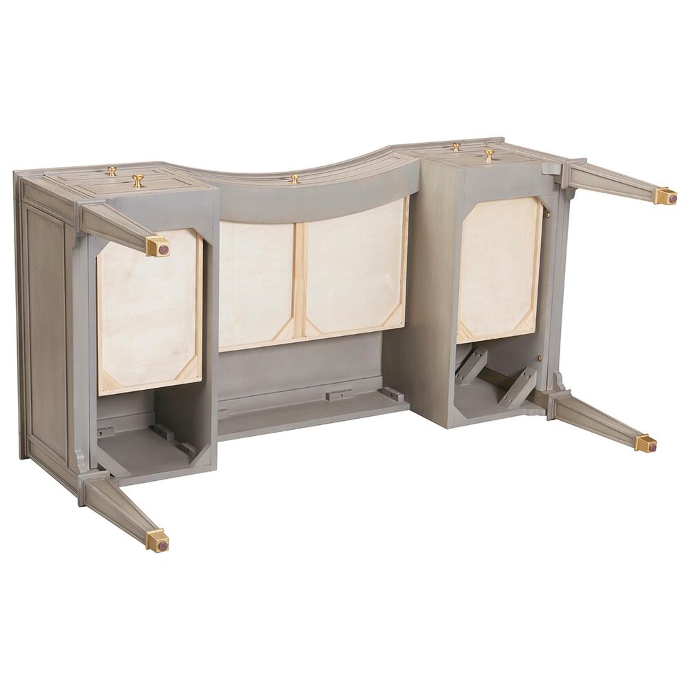 Jennifer Taylor Home JTH Luxe Dauphin Gold Accent 5Drawer Wood Desk in