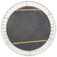 Maple and Jade 32" Round Wall Mirror in Golden Brown and White, , large