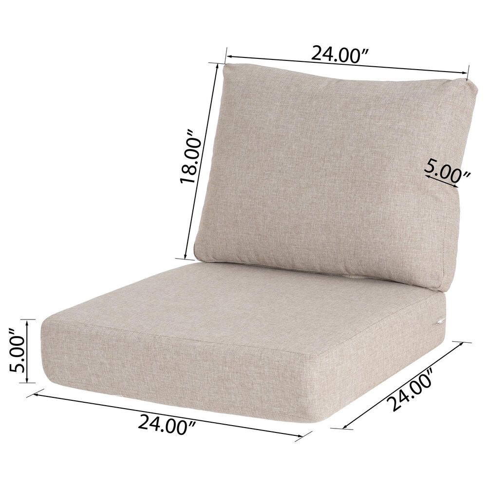 Hearth and Haven Noah2-Piece Outdoor Club Chair Cushion Set in Beige, , large