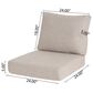 Hearth and Haven Noah2-Piece Outdoor Club Chair Cushion Set in Beige, , large