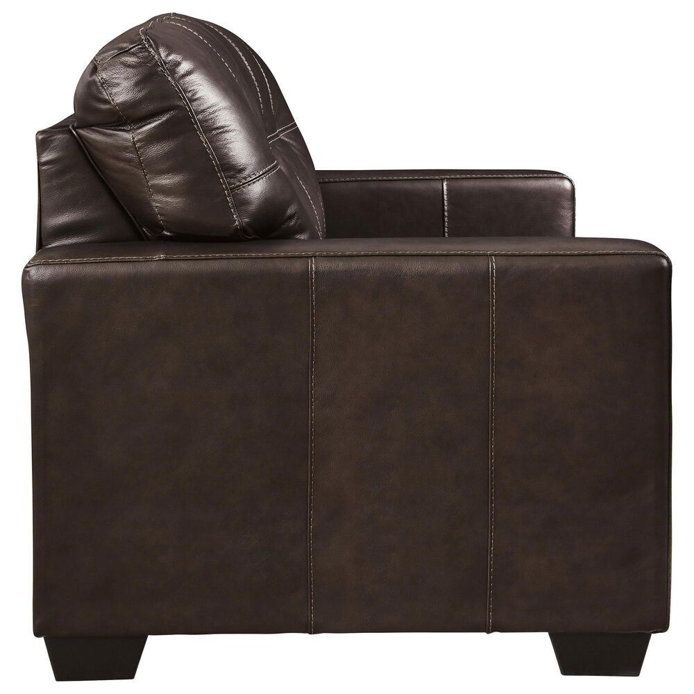Ashley Santorine Stationary Loveseat in Dark Brown, , large