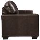Ashley Santorine Stationary Loveseat in Dark Brown, , large
