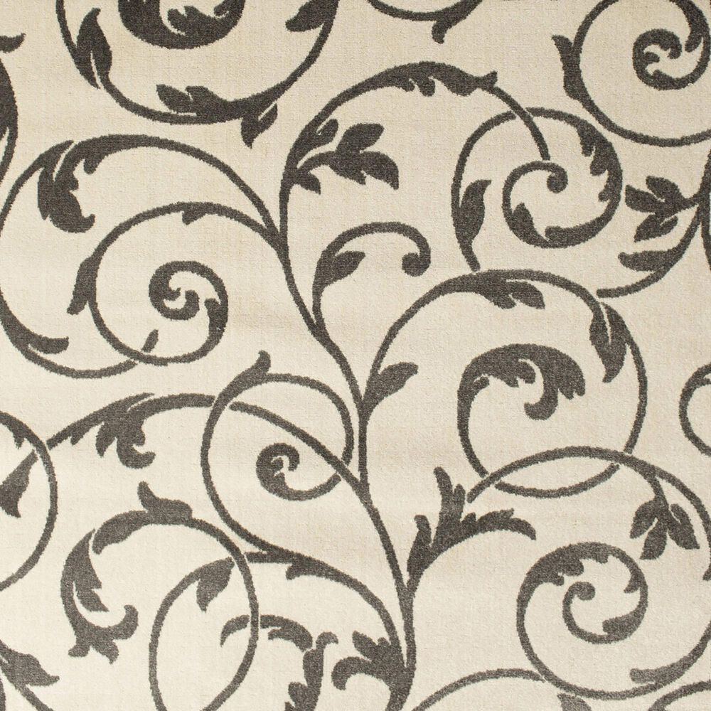 Central Oriental Terrace Tropic Macala 3&#39;3&quot; x 5&#39; Snow and Stone Area Rug, , large