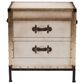 Baxton Studio Laura 2-Drawer End Table Trunk in White, , large