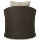 Hearth and Haven Outdoor Wicker Swivel Chair in Khaki, , large