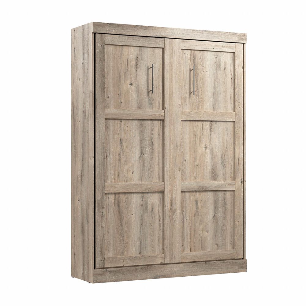Bestar Pur Full Murphy Bed in Rustic Brown, , large