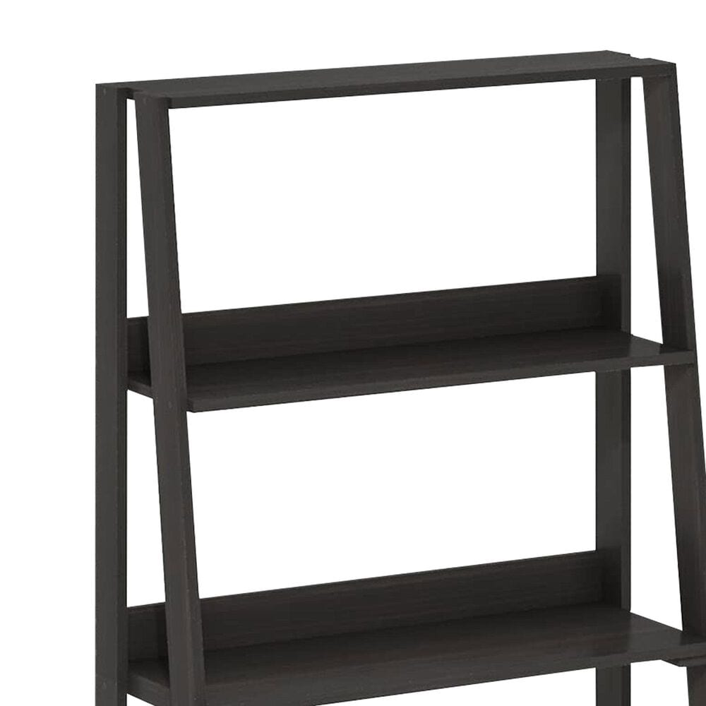 HOMLUX 5-Tier Ladder Display Bookshelf in Espresso, , large