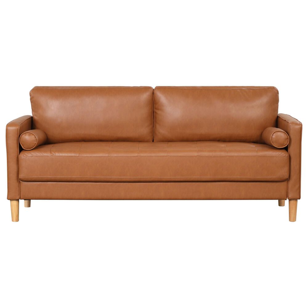 Lifestyle Solutions Langford Stationary Sofa in Caramel, , large