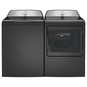 GE Profile 5 Cu. Ft. Top Load Impeller Washer and 7.4 Cu. Ft. Electric Dryer Laundry Pair in Diamond Gray, , large