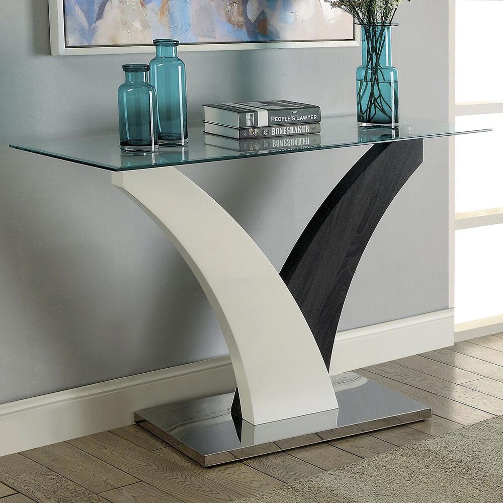 Furniture of America Karin Sofa Table in White, , large