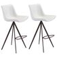 Zuo Modern Aki Bar Stool in White and Dark Brown (Set of 2), , large