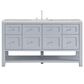 James Martin Vanities Breckenridge 60" Single Bathroom Vanity in Serenity Blue with 3 cm Eternal Jasmine Pearl Quartz Top, Rectangular Sink and FreePower Wireless Charger, , large