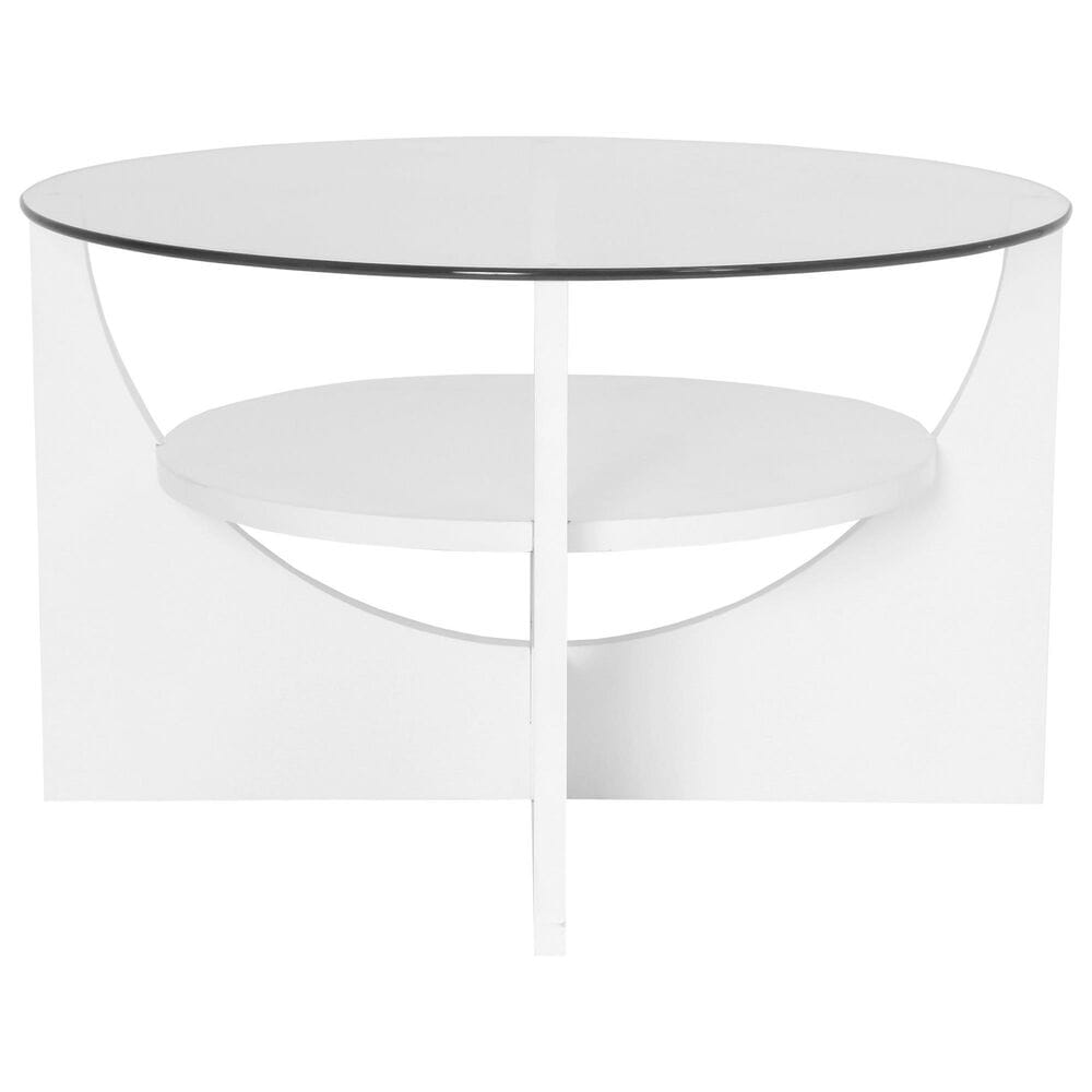 Lumisource U-Shaped Coffee Table in White and Clear, , large