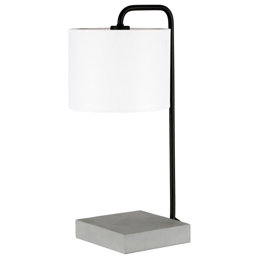 Hudson and Canal Roland Table Lamp in Black and Concrete, , large