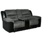 Signature Design by Ashley Earhart Manual Reclining Loveseat with Console in Slate, , large