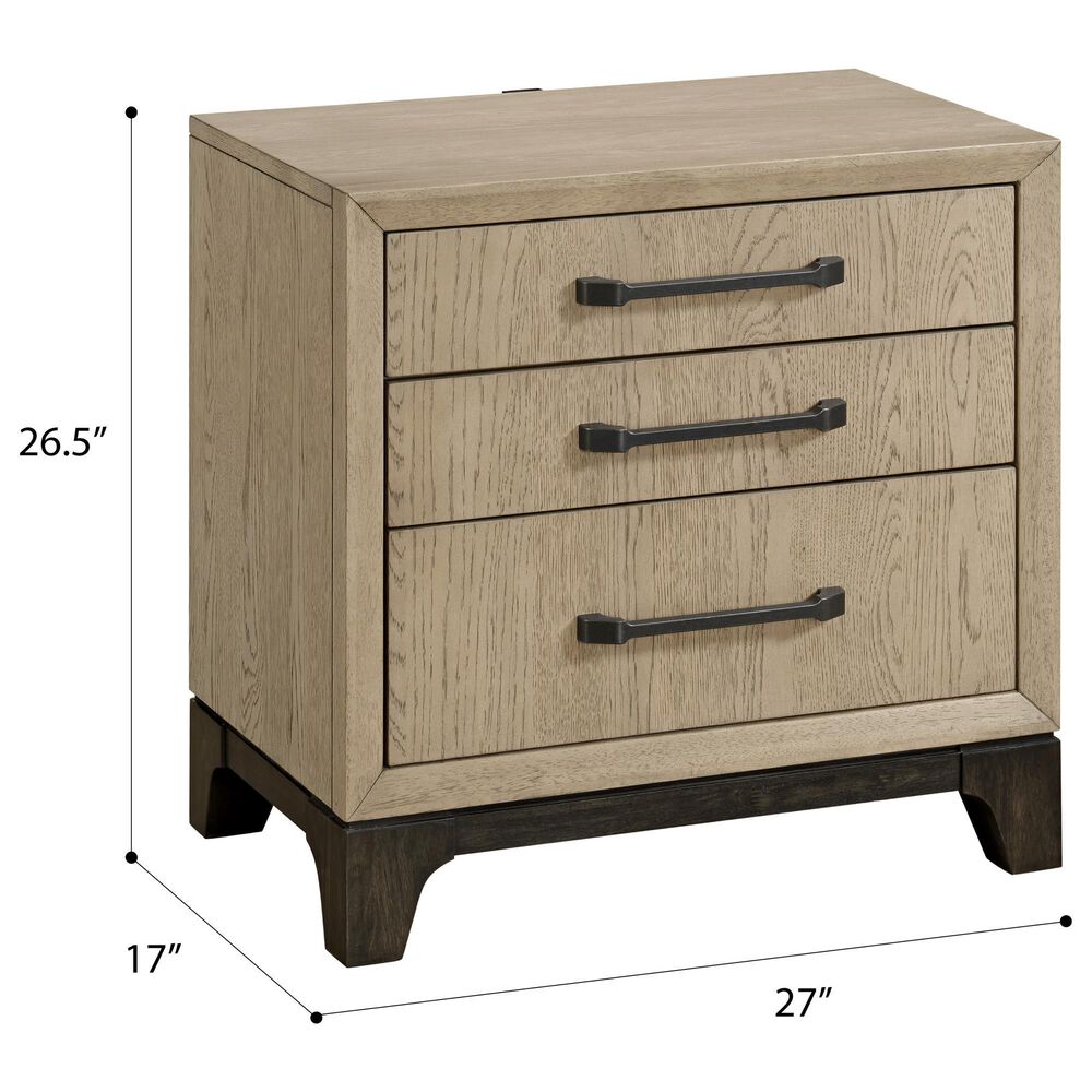 Emerald Home Furnishings Sutton Place 3-Drawer Nightstand in Caramel and Cocoa, , large