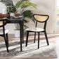Baxton Studio Dannell Side Chair in Black and Light Brown (Set of 2), , large