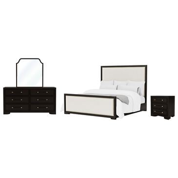 Shannon Hills Lydia 4-Piece Queen Platform Upholstered Bedroom Set in Dark Cabernet, , large