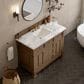 James Martin Vanities Brookfield 48" Single Bathroom Vanity in Pecan with 3 cm Carrara White Marble Top and Rectangular Sink, , large