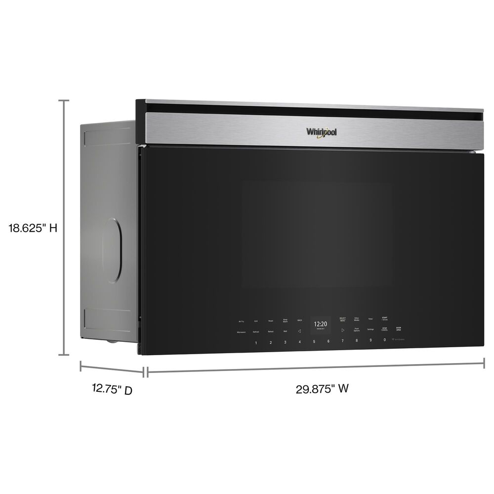 Whirlpool 1.1 Cu. Ft. Built-In Smart Multifunctional Microwave Oven with Air Fry in Fingerprint Resistant Stainless Steel, , large