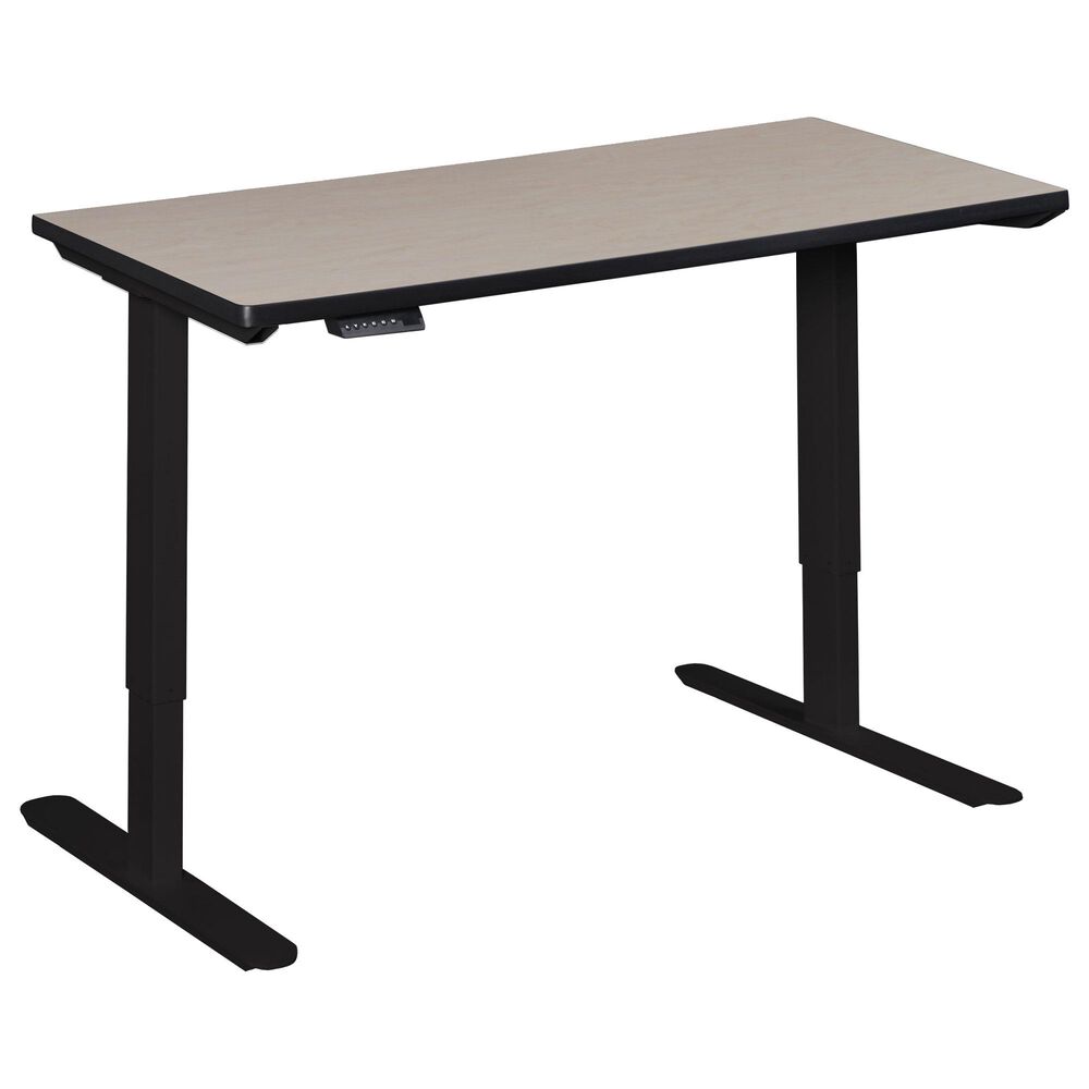 Regency Global Sourcing Esteem 72" Adjustable Power Desk in Maple/Black, , large