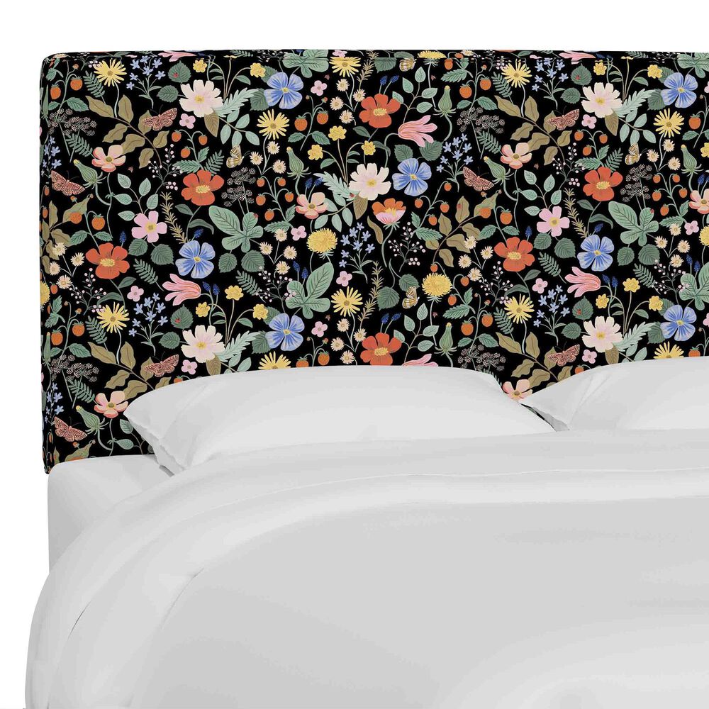Skyline Furniture Elly California King Headboard in Peacock Blue and White, , large