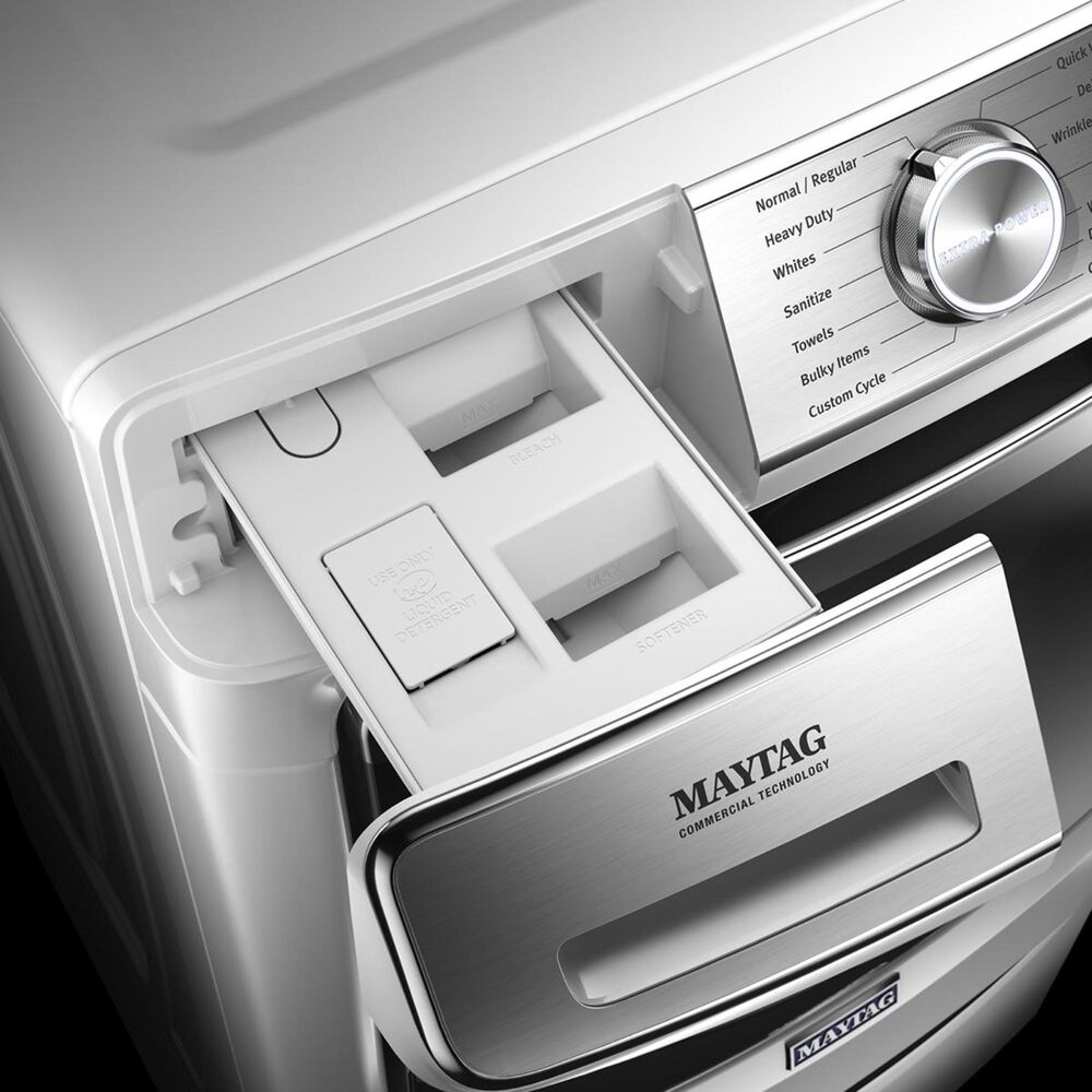 Maytag 5.0 Cu. Ft. Front Load Washer with Steam in White, , large
