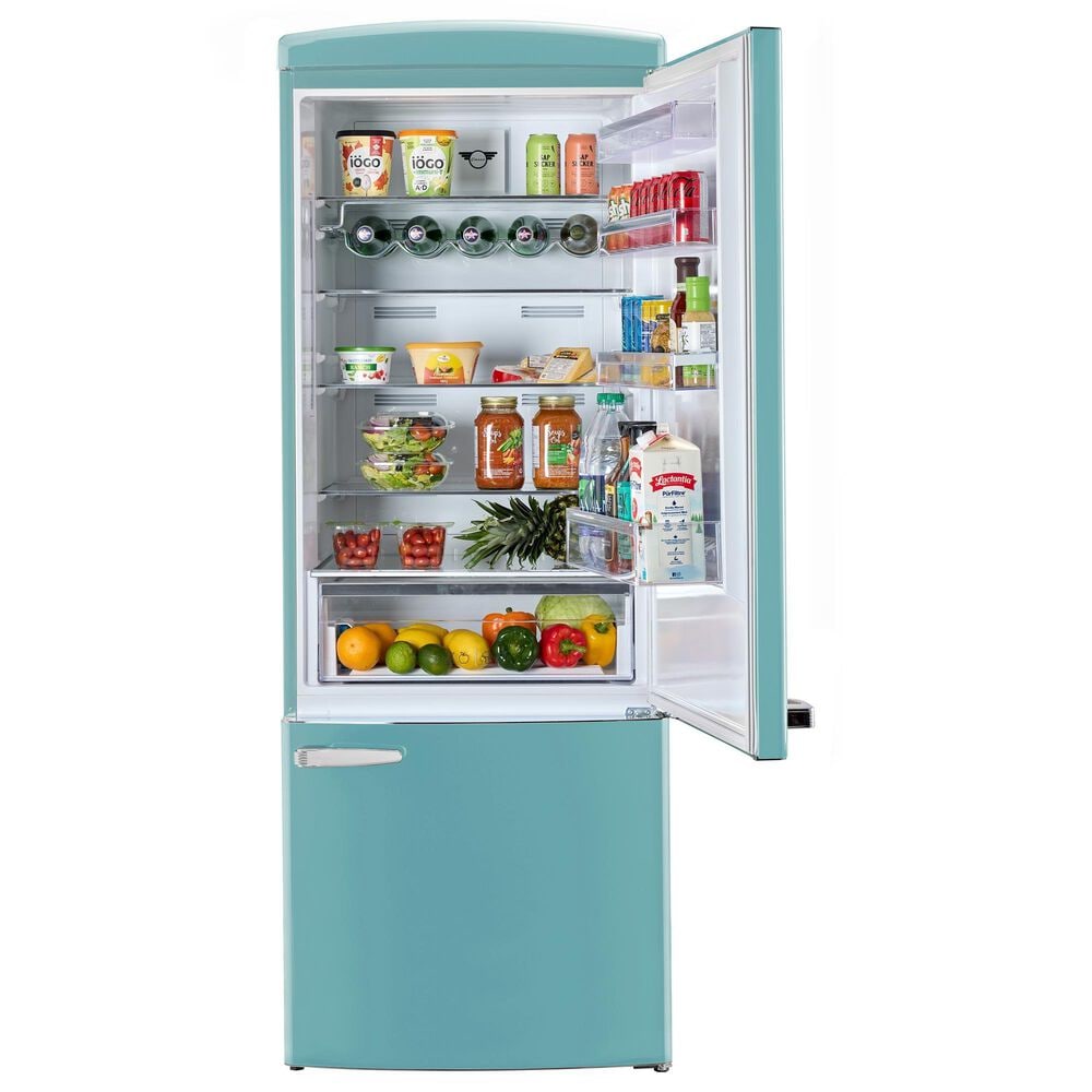 Unique Appliances Classic Retro 17 Cu. Ft Bottom Mount Refrigerator in Ocean Mist Turquoise, , large