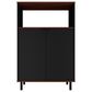 Dayton Mosholu 3-Shelf Accent Cabinet in Black/Nut Brown, , large