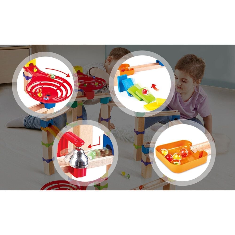 Hape Toys Crazy Rollers Stack Track Wooden DIY Marble Run Set, , large