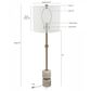 A&B Home Ipori Buffet Lamp in White and Brass, , large
