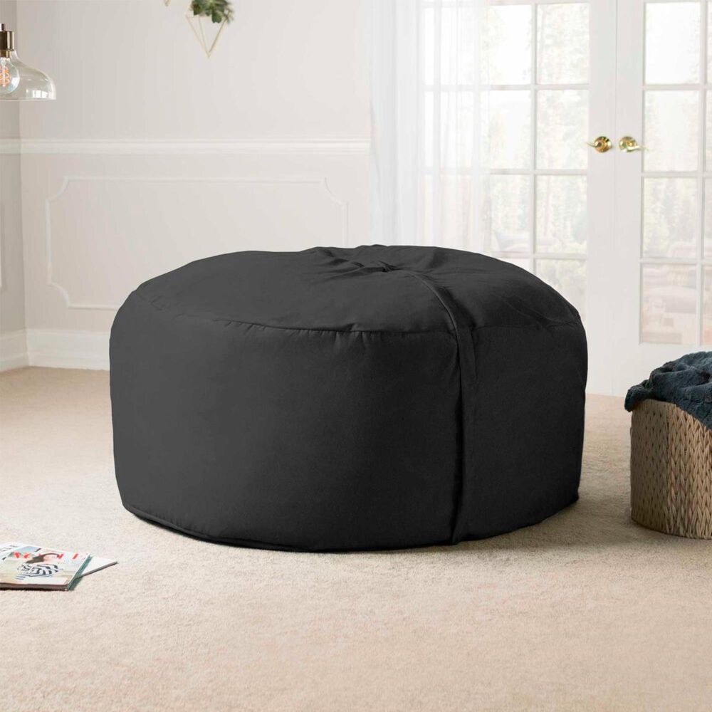Jaxx 5&#39; Large Bean Bag with Removable Cover in Black, , large
