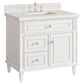 James Martin Vanities Lorelai 36" Single Vanity in Bright White with 3 cm Lime Delight Quartz Top, , large