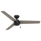 Hunter Cassisus 52" Outdoor Ceiling Fan in Matte Black, , large