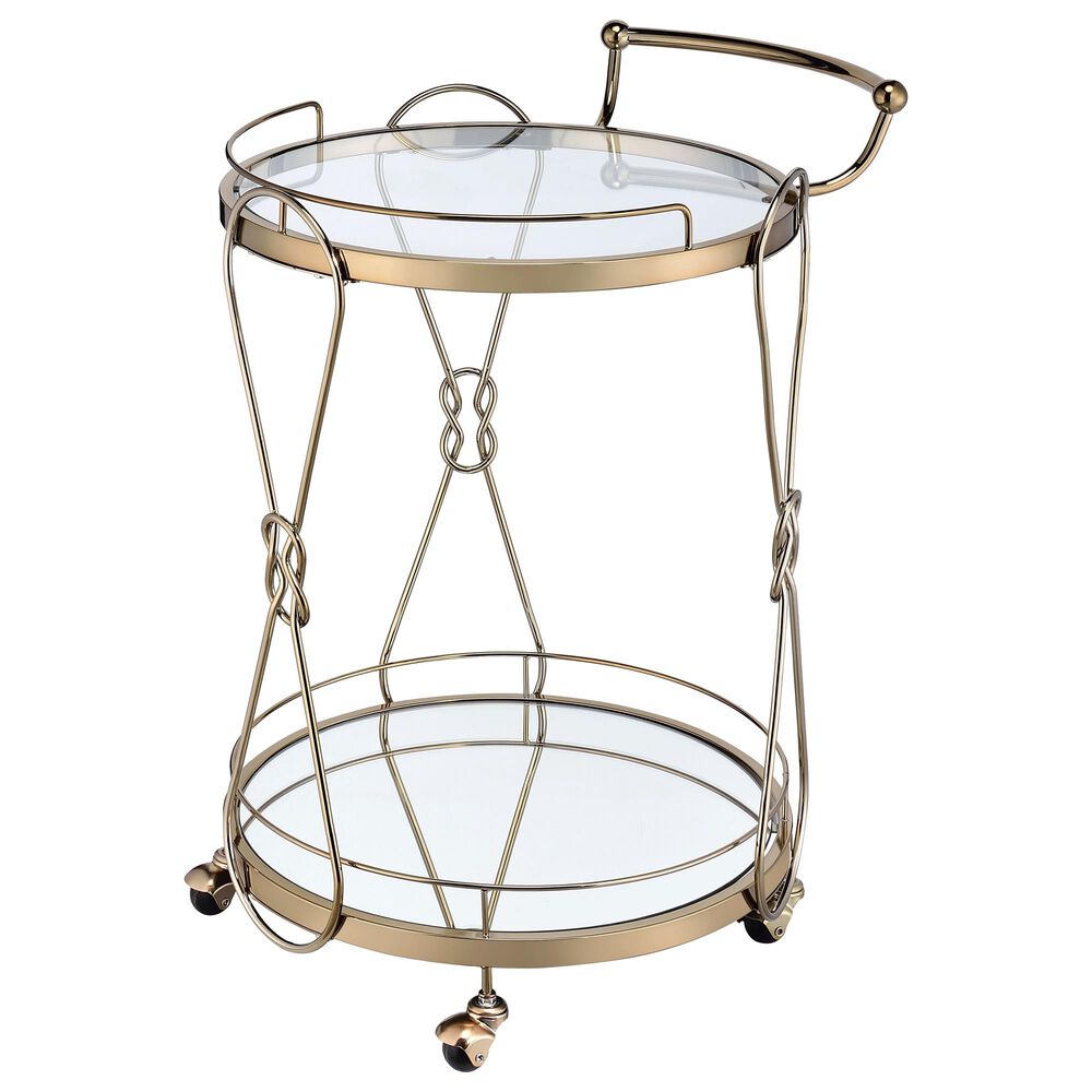 Gunnison Co. Zekera Serving Cart in Champagne, , large