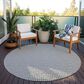Dalyn Rug Company Hinton 8" Round Grey Indoor/Outdoor Area Rug, , large