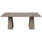 GARVEE 71" Rectangular Dining Table with Double Pedestal Base in Gray - Table Only, , large