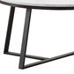 Pacific Landing Hugo Round Coffee Table in Matte Black and White, , large