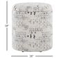 LumiSource Tahoe 18" Aztec Storage Ottoman in Ivory, , large