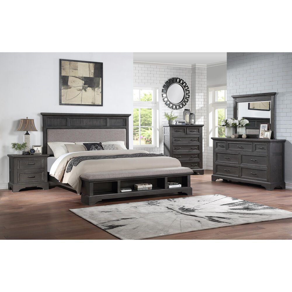 Davis International Prescott 3 Piece King Storage Bedroom Set in Gray Oak, , large