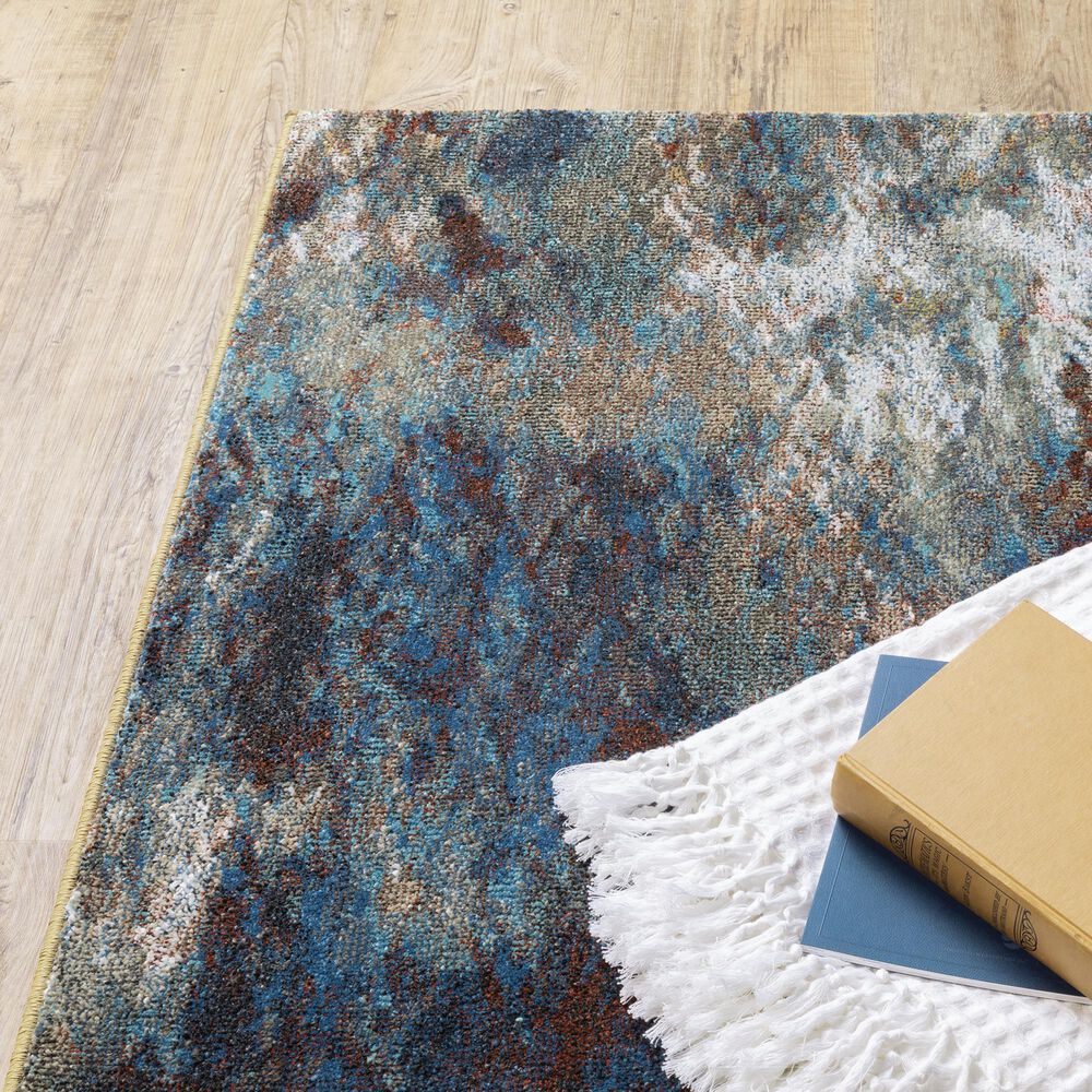 Oriental Weavers Venice Forli 2&#39;3&quot; x 7&#39;6&quot; Blue and Gold Runner, , large