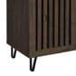 Coaster Brixton 6-Shelf Shoe Storage Cabinet in Smoked Oak and Black, , large