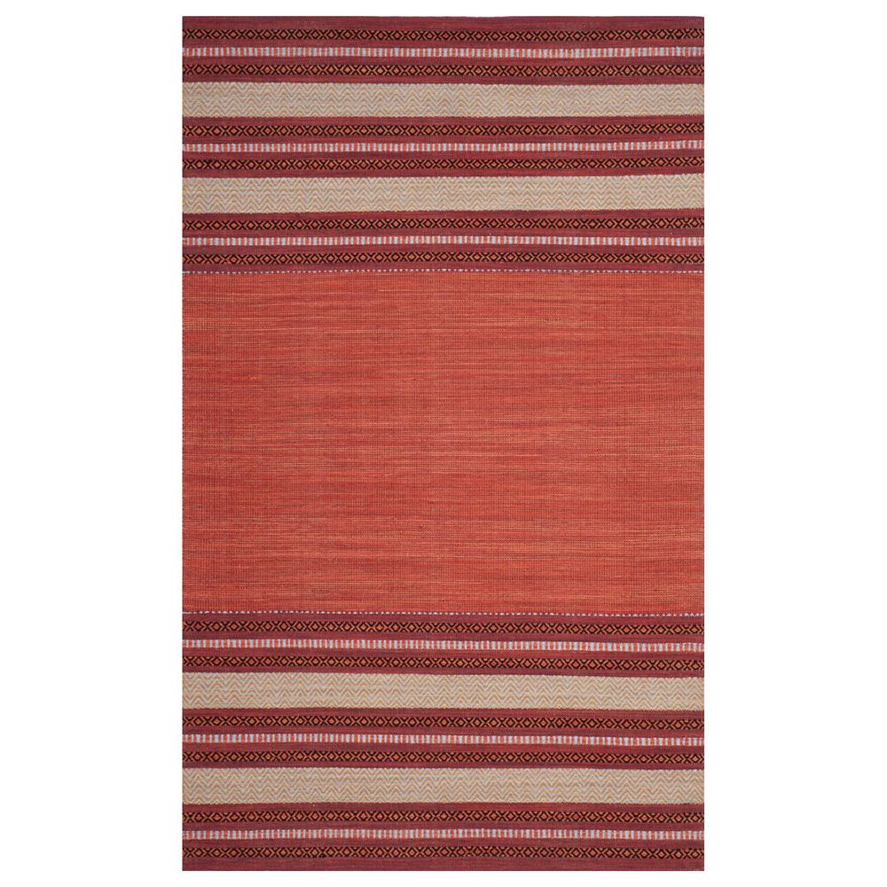 Safavieh Montauk 5" x 8" Red and Ivory Area Rug, , large