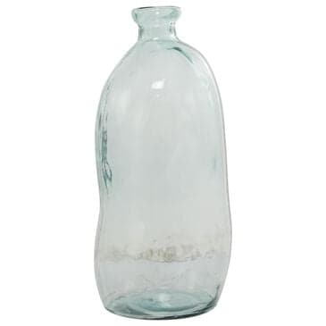 Maple and Jade Spanish Bottle Neck Abstract Decorative Vase in Tinted Light Blue, , large
