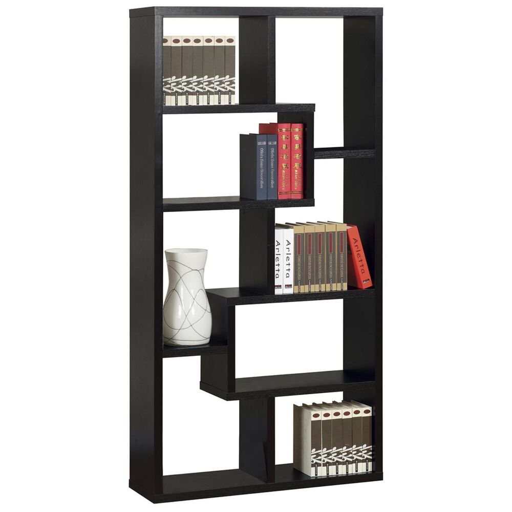 Living Essentials 8 Shelves Display Cabinet in Black, , large