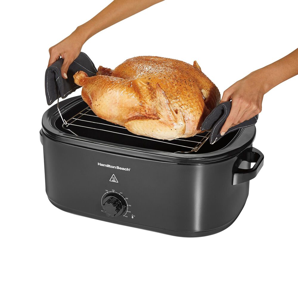 22 Quart Roaster Oven with Viewing Large Electric Turkey Roaster Oven