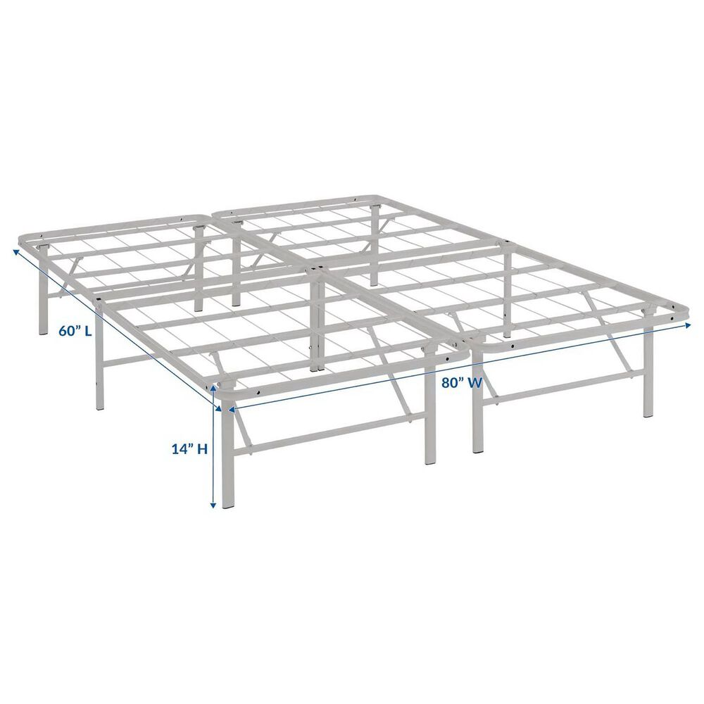 Modway Horizon Platform Queen Bed Frame in Gray, , large