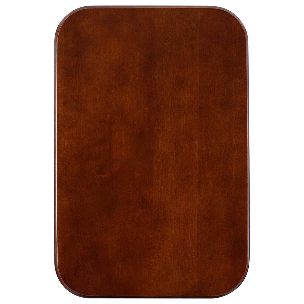 Linon Home Decor Burke Folding TV Tray Table Set with Stand in Dark Cherry and Chrome (Set of 4), , large