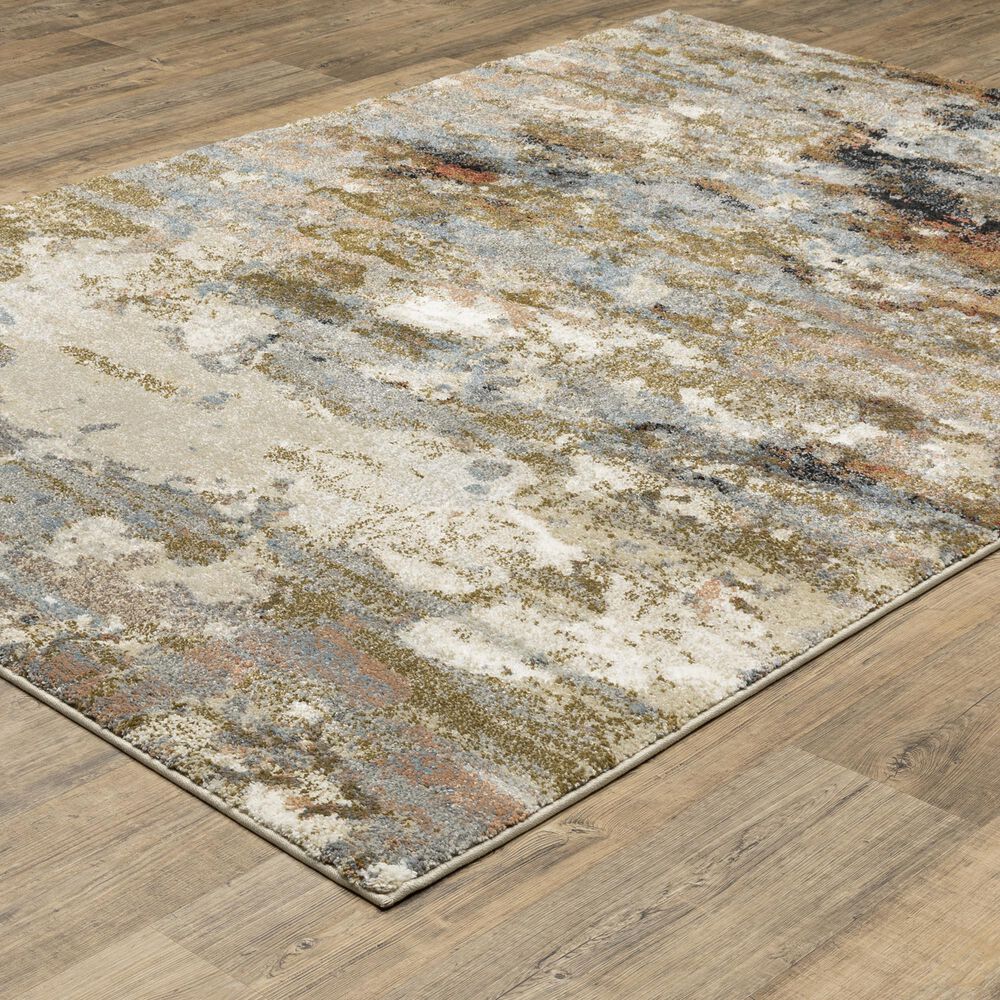 ROW by Oriental Weavers Gemma Olive and Blue 6'7" x 9' Area Rug, , large